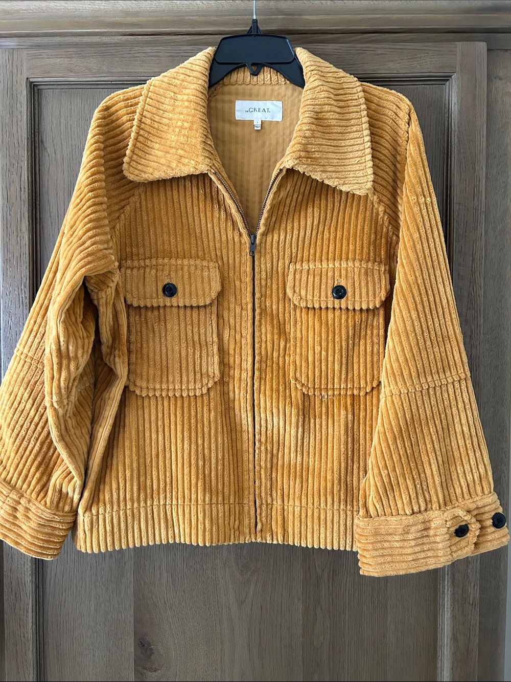 The Great wide wale corduroy cotton jacket vintage style 1 S Zip front Cozy Rare